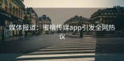 媒体报道：蜜桃传媒app引发全网热议