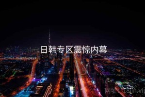 日韩专区震惊内幕