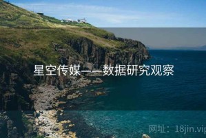 星空传媒——数据研究观察 星空传媒——数据研究观察