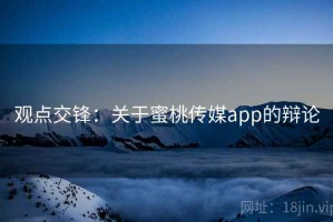 观点交锋：关于蜜桃传媒app的辩论