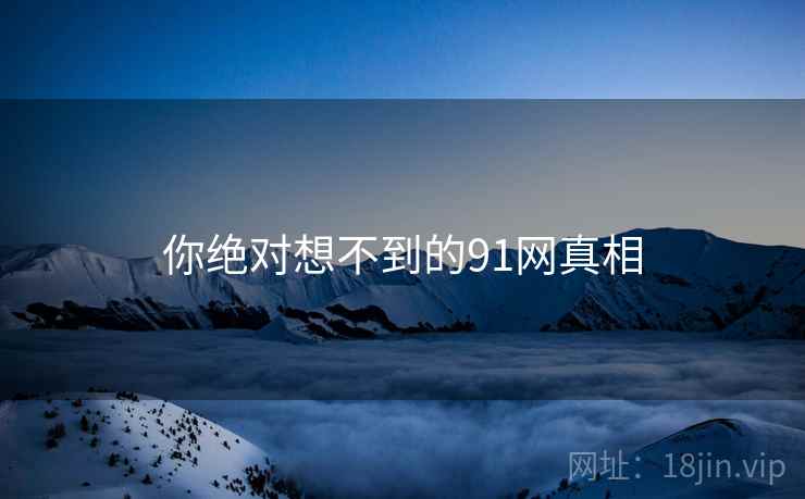 你绝对想不到的91网真相