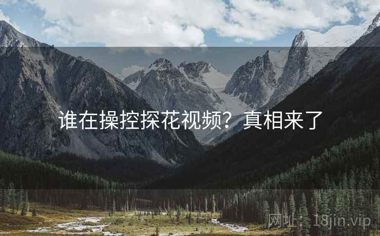 谁在操控探花视频?真相来了 谁在操控探花视频?真相来了